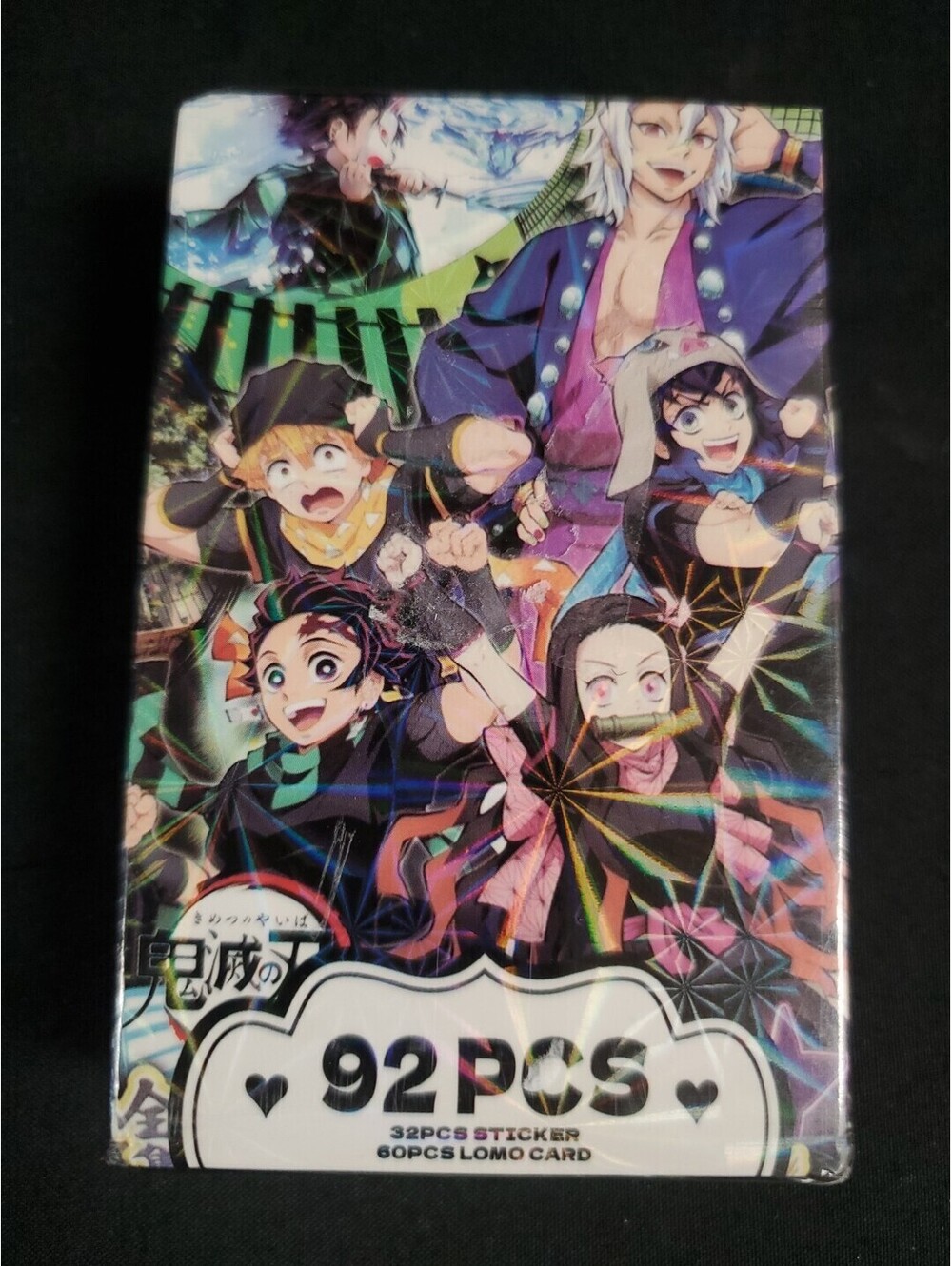 Demon Slayer Kimetsu no Yaiba Characters Set 92pc 32 Stickers 60 Lomo Cards NEW